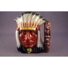 Royal Doulton North American Indian Character Jug D6614 - 4.25"